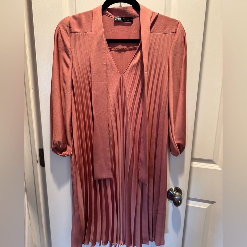 Zara bow knee length dress